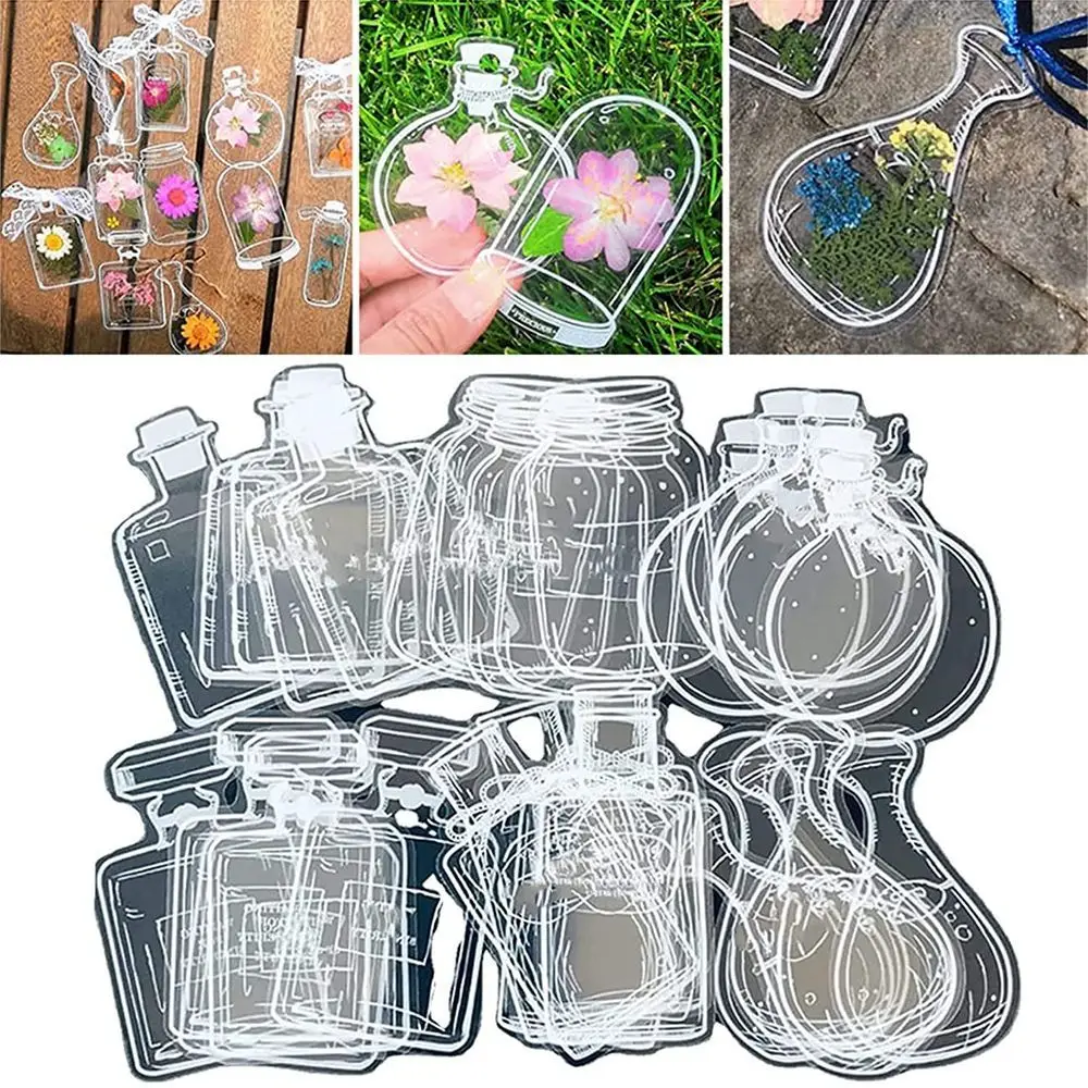 Dried Flower Bookmark - 소원 병 패턴 프레스 꽃 책갈피