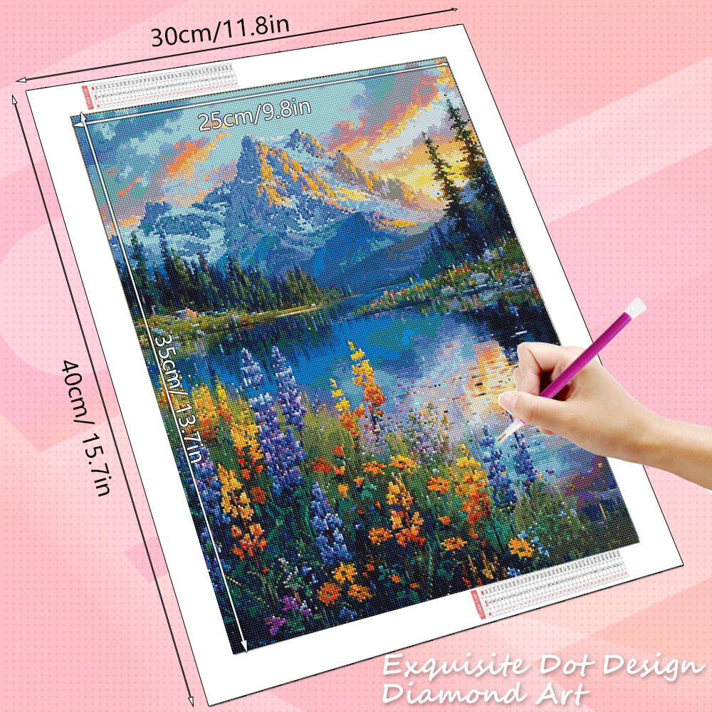 HUACAN 5D DIY 다이아몬드 모자이크 5D 산  - Photo Mosaic Print 리뷰 및 가격