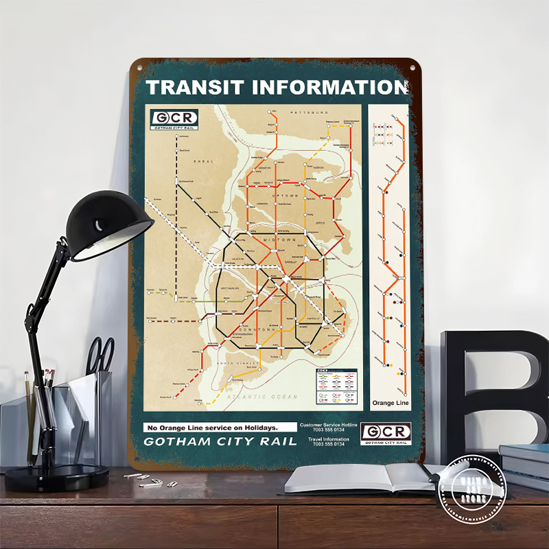 고담 시티 지도 인쇄 포스터 맞춤형 벽 예술 레트로 빈 - Custom Map Poster 리뷰 및 가격