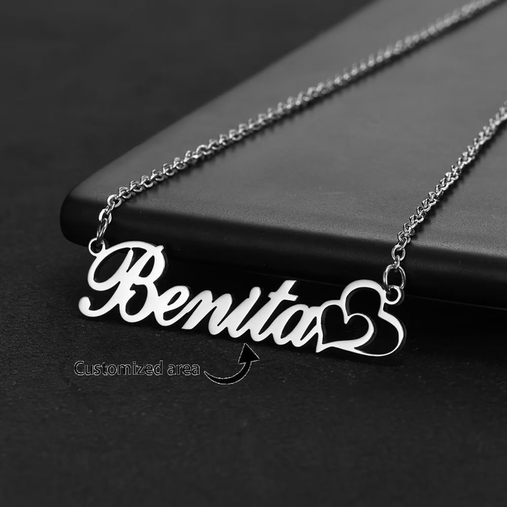 개인화 된 더블 하트 맞춤 이름 목걸이 스테인레스 스틸 - Name Necklace Custom 리뷰 및 가격